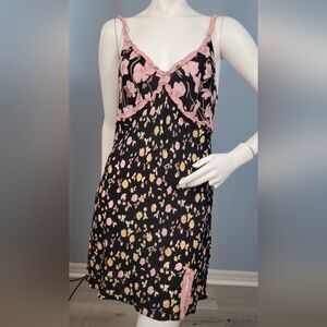 La Perla Malizia Y2K Floral Babydoll Slip Dress Coquette Romantic size small